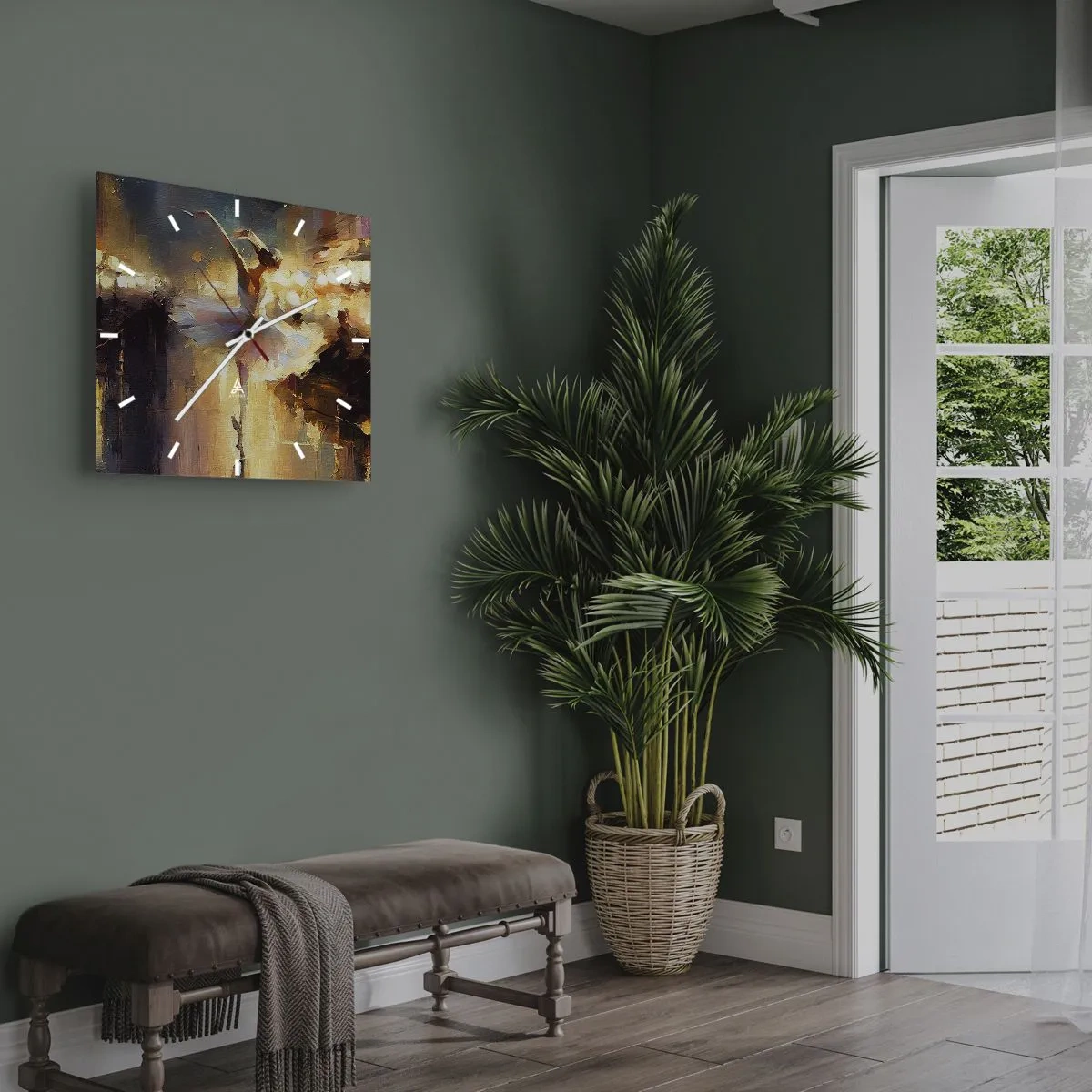 Wanduhr - Glasuhr - Wunder auf der Straße - 40x40 cm