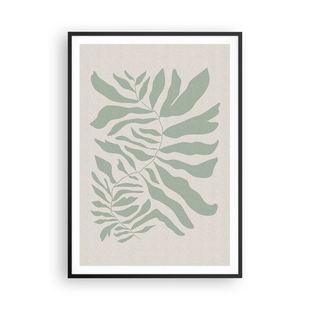 Poster in einem schwarzem Rahmen - Smaragdzweig - 70x100 cm