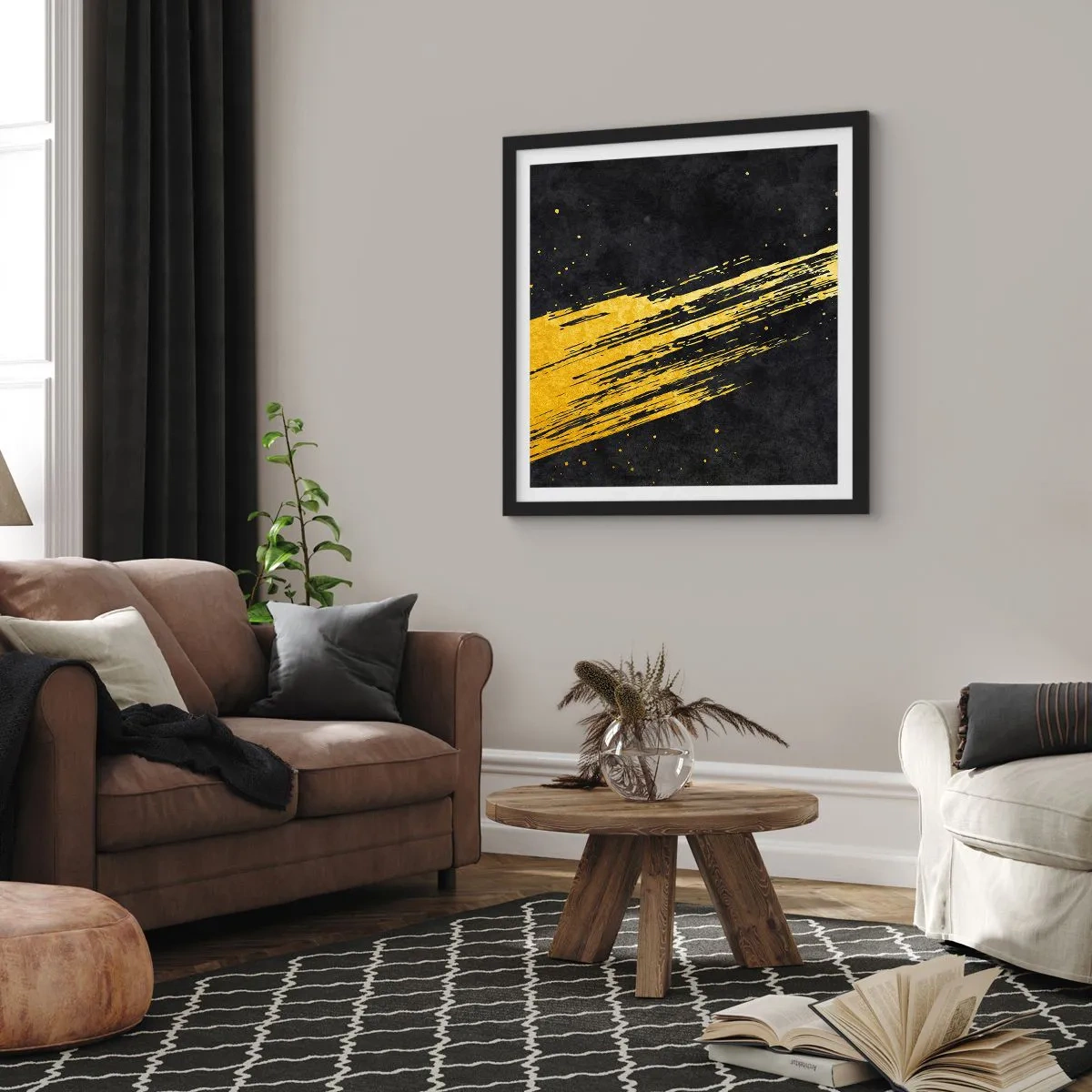 Poster in einem schwarzem Rahmen - Sprung in den Hyperraum - 60x60 cm