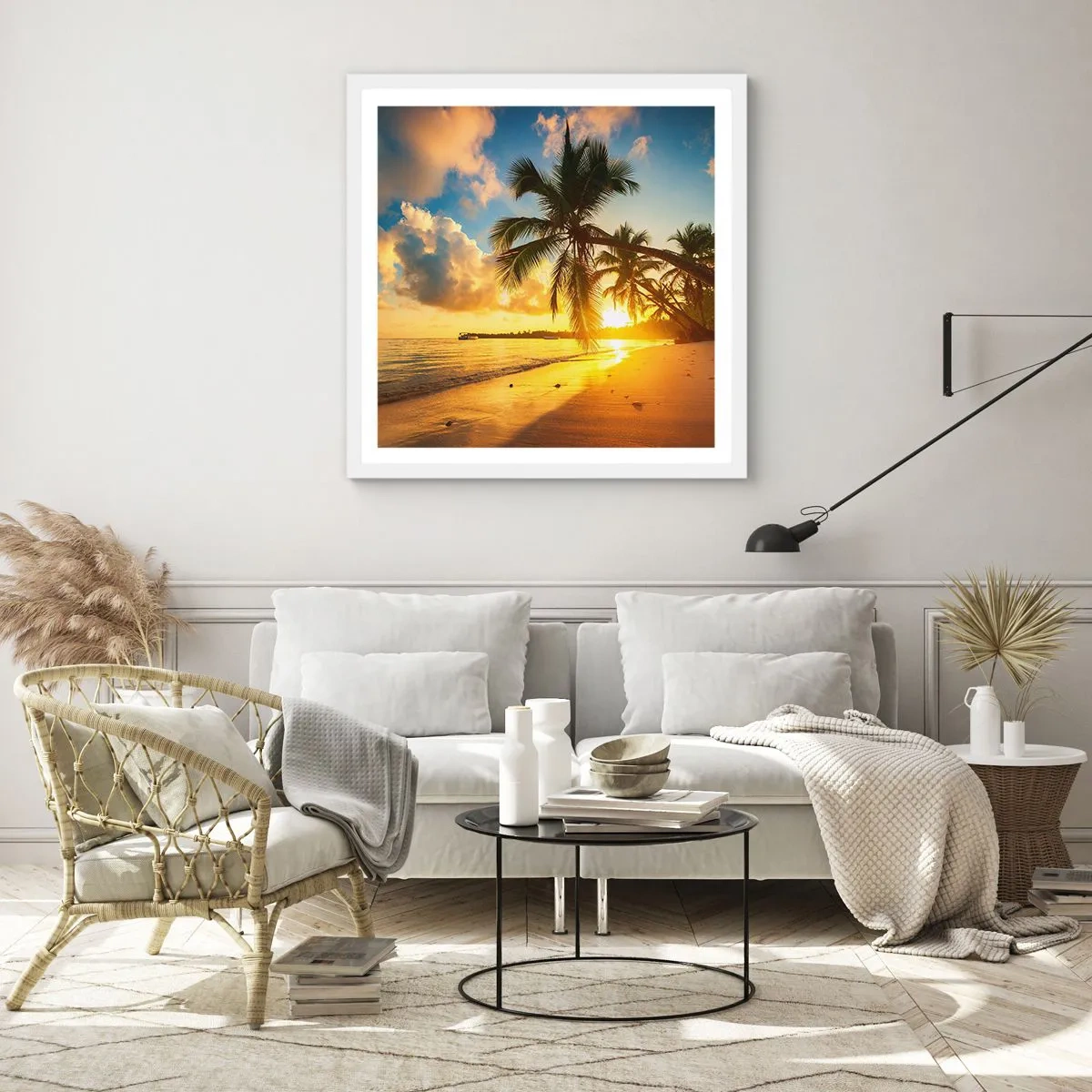 Poster in einem weißen Rahmen - Karibischer Traum - 50x50 cm