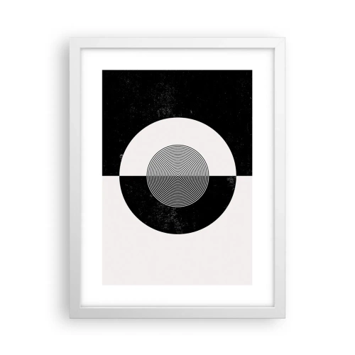 Poster in einem weißen Rahmen - Harmonie in Schwarz und Weiß - 30x40 cm