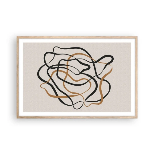 Poster in einem Rahmen aus heller Eiche - Alles ging schief - 91x61 cm