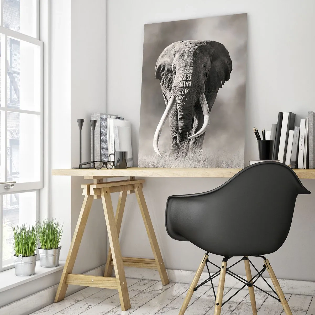 Glasbild - Bild auf glas - Afrikanischer Patriarch - 80x120 cm