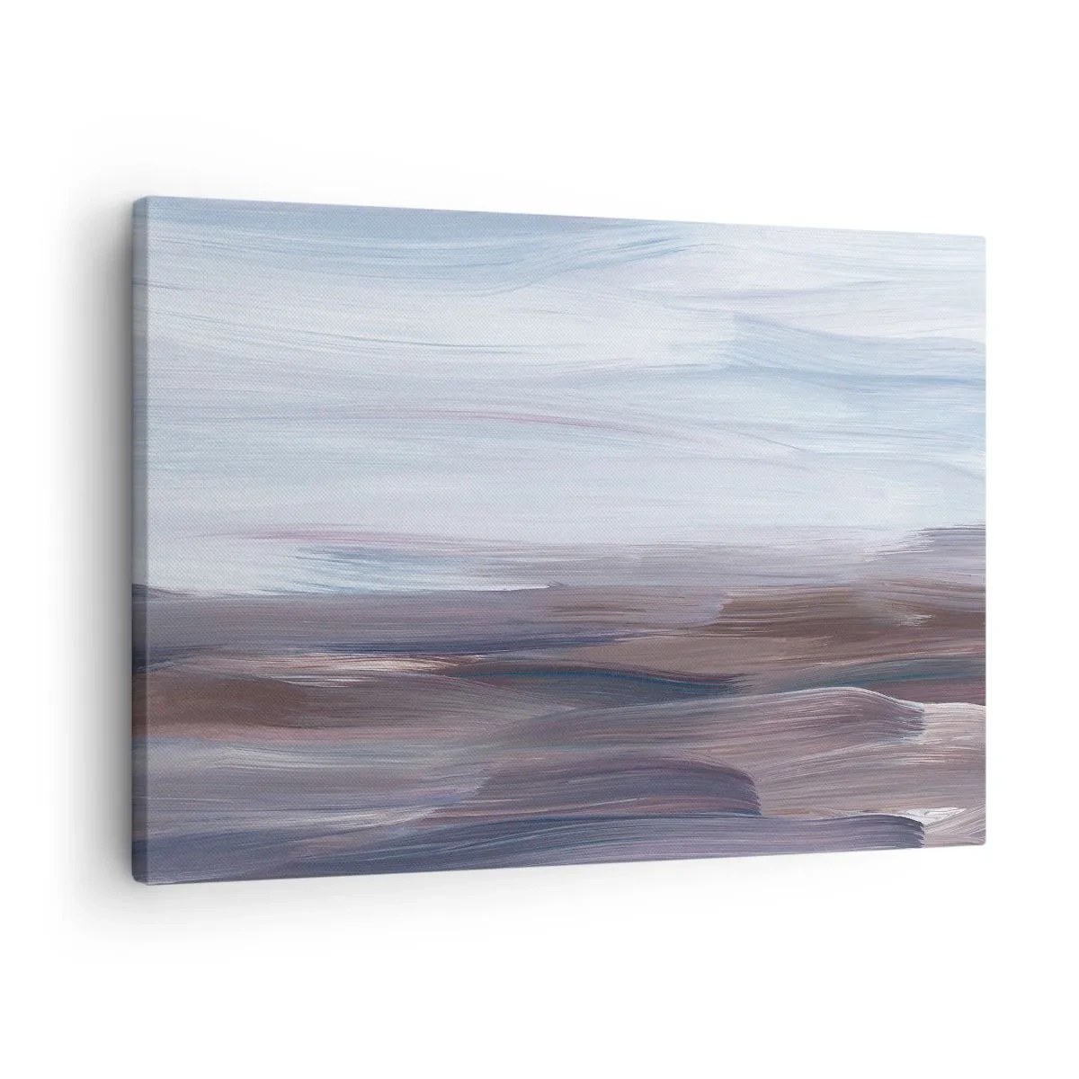 Bild auf Leinwand - Leinwandbild - Eine subtile Abstraktion mit zarten Strichen in Pastelltönen. - 70x50cm - Elemente: Wasser - Moderne Wanddekoration für Wohnzimmer und Schlafzimmer ARTTOR