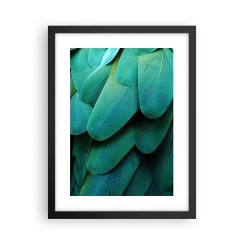 Poster in einem schwarzem Rahmen - Papageienartige Präzision - 30x40 cm