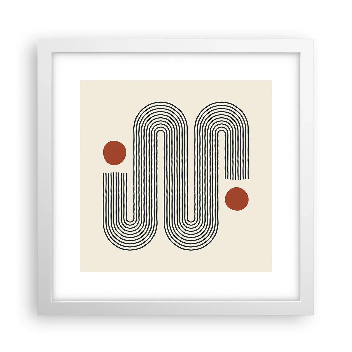 Poster in einem weißen Rahmen - Vom Anfang bis zum Ende - 30x30 cm