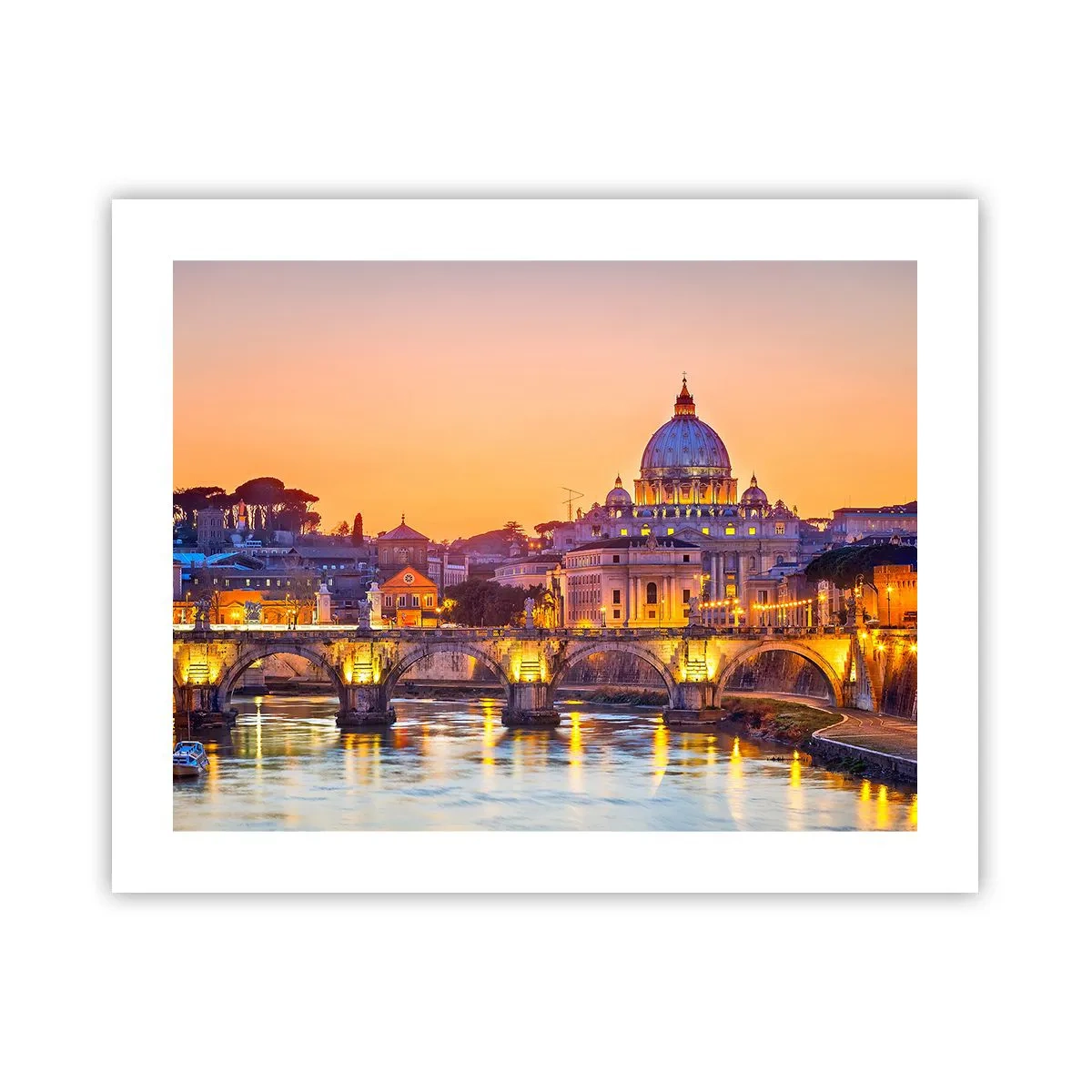 Poster - Sonnenuntergang über der ewigen Stadt - 50x40 cm