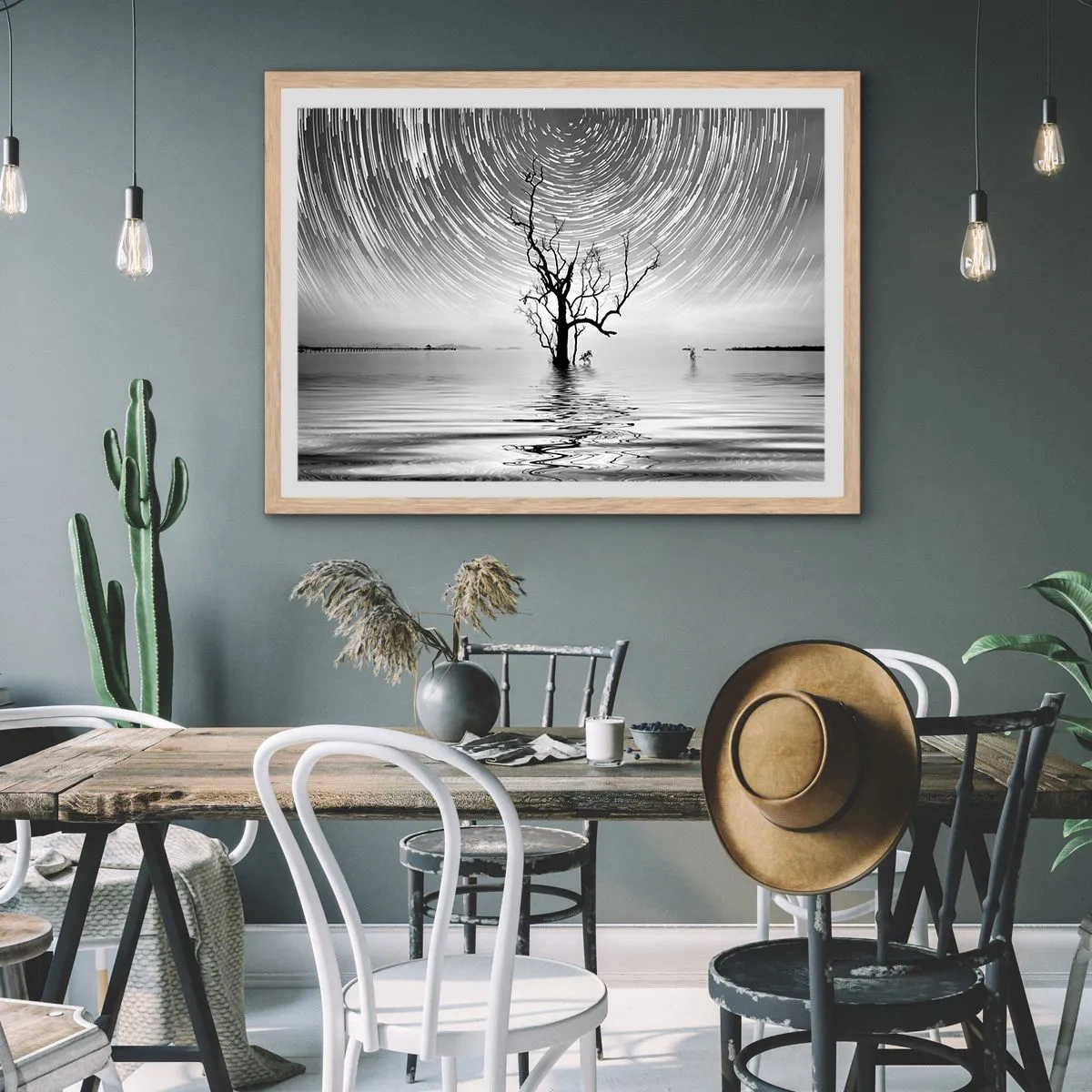 Poster in einem Rahmen aus heller Eiche - Eine Sinfonie der Natur - 50x40 cm