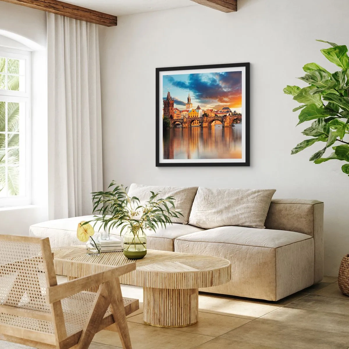 Poster in einem schwarzem Rahmen - Schön seit Ewigkeiten - 40x40 cm