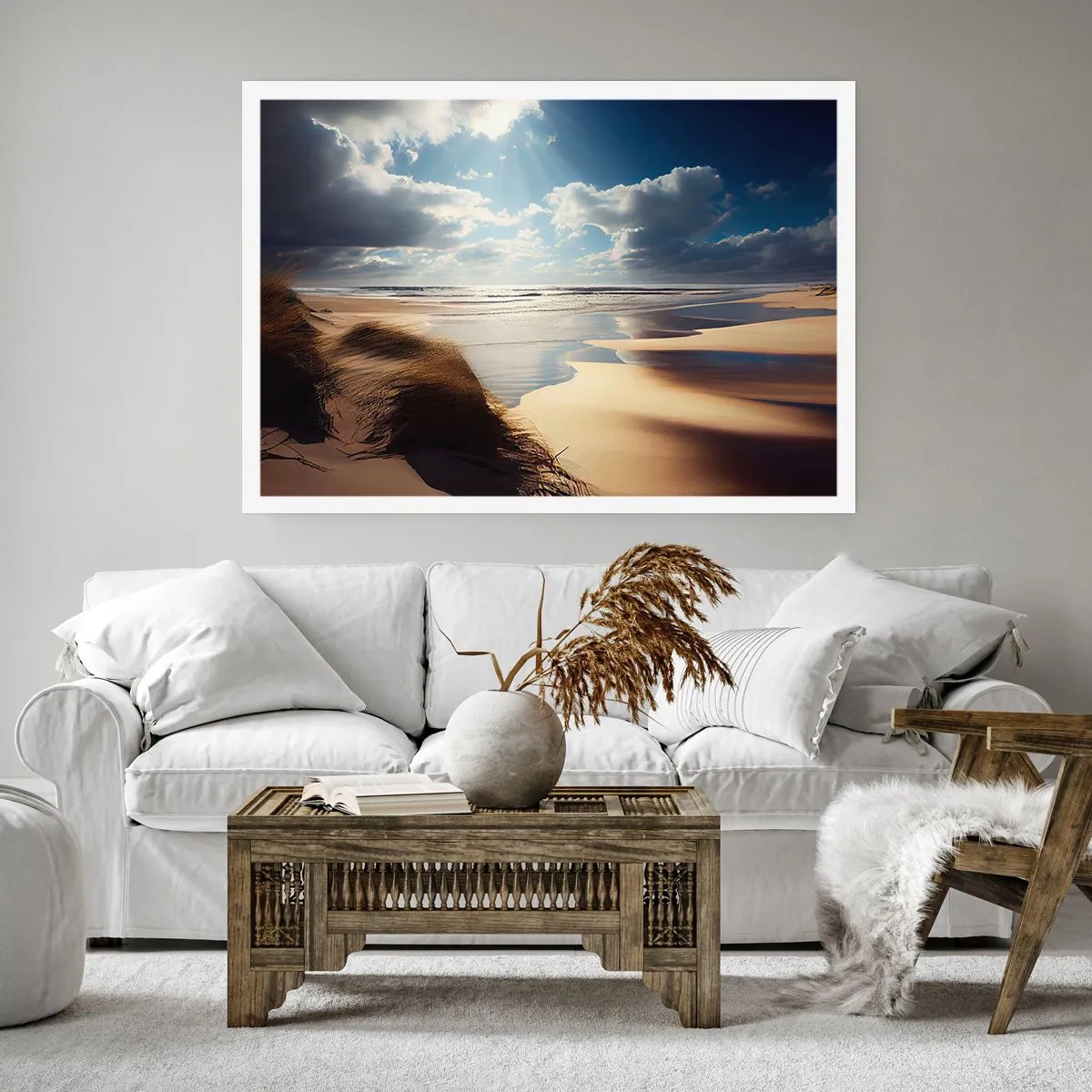 Poster - Strand, wilder Strand - 91x61 cm