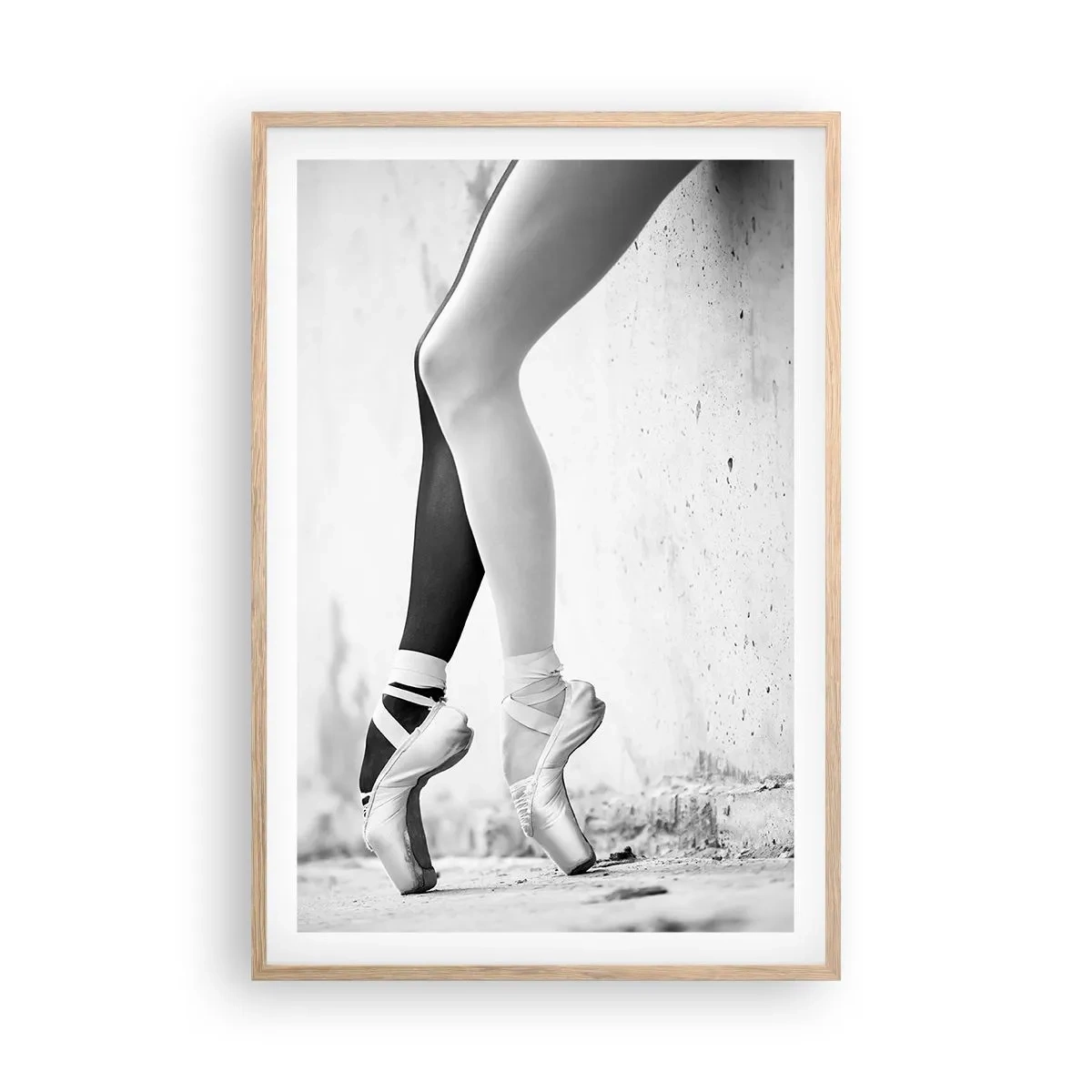 Poster in einem Rahmen aus heller Eiche - Ballerina, voilà! - 61x91 cm