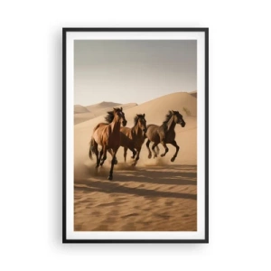 Poster in einem schwarzem Rahmen - Frei wie der Wind - 61x91 cm