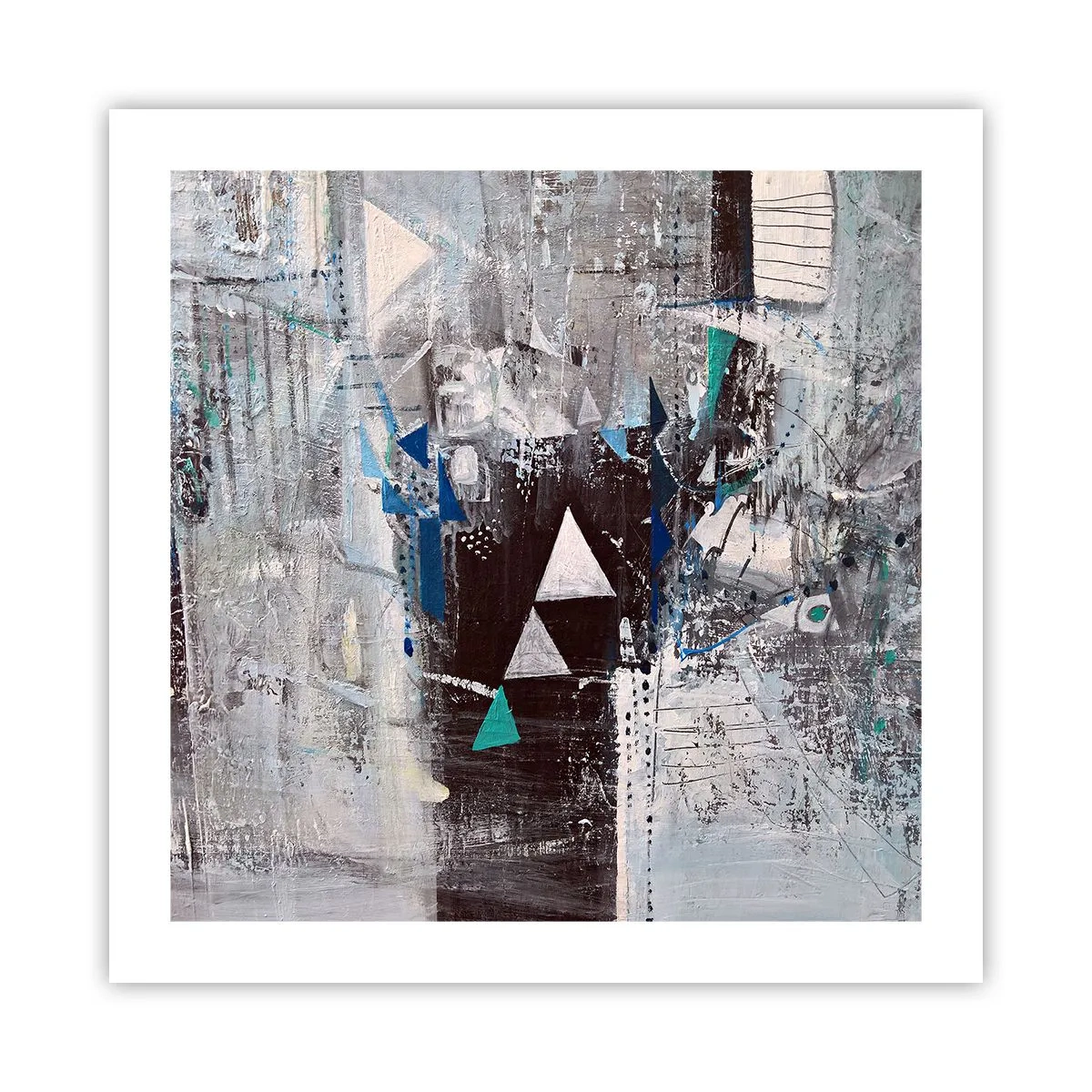 Poster - Überschreibende Reihenfolge der Dreiecke - 50x50 cm