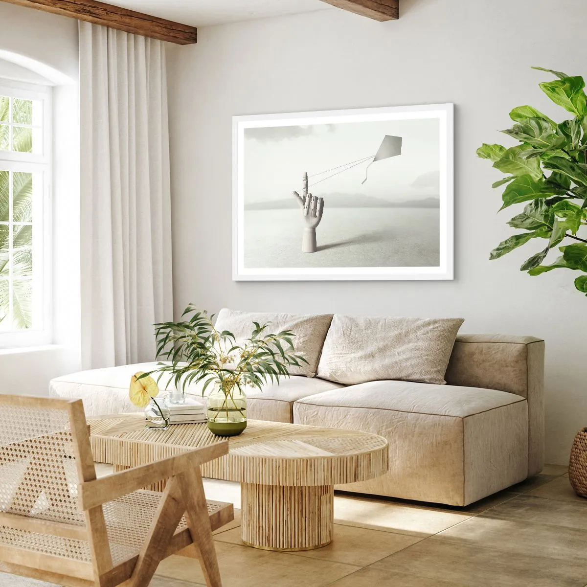 Poster in einem weißen Rahmen - Kraftprobe - 50x40 cm