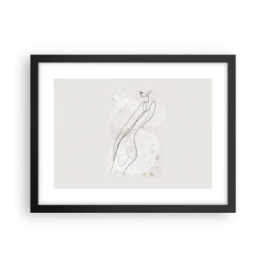 Poster in einem schwarzem Rahmen - Der Blick schweift - 40x30 cm