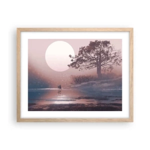 Poster in einem Rahmen aus heller Eiche - Wunder der Nacht - 50x40 cm