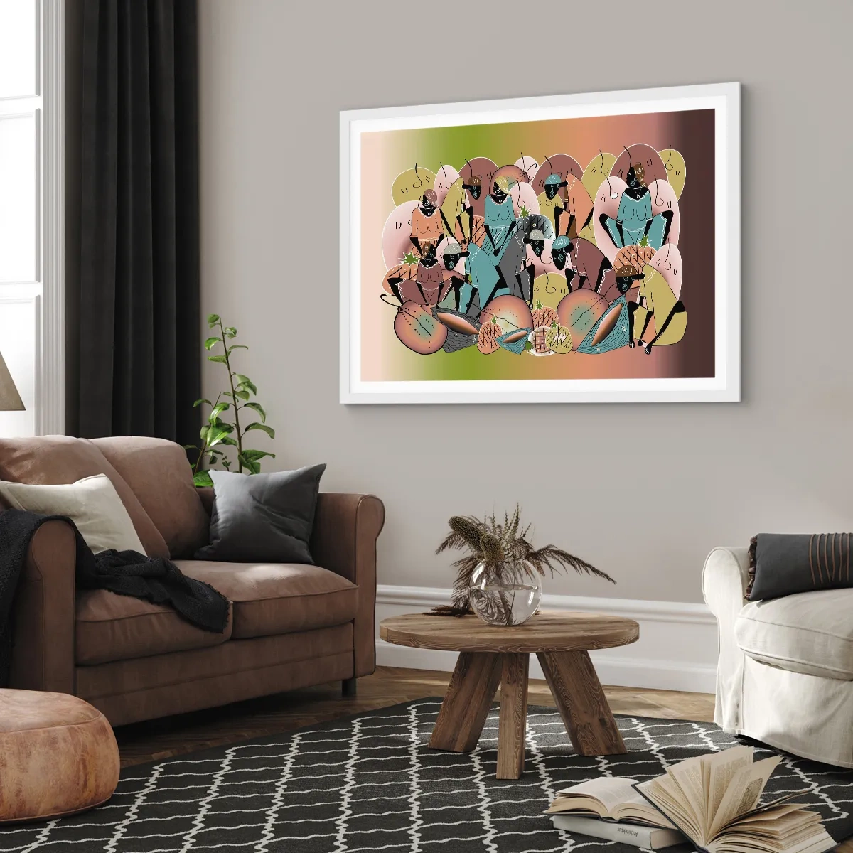 Poster in einem weißen Rahmen - Ein toller Urlaub steht bevor - 50x40 cm