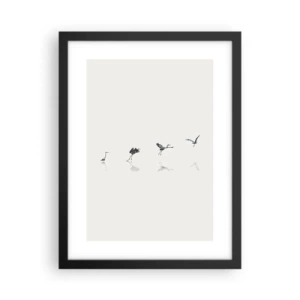 Poster in einem schwarzem Rahmen - Vier einfache Schritte - 30x40 cm