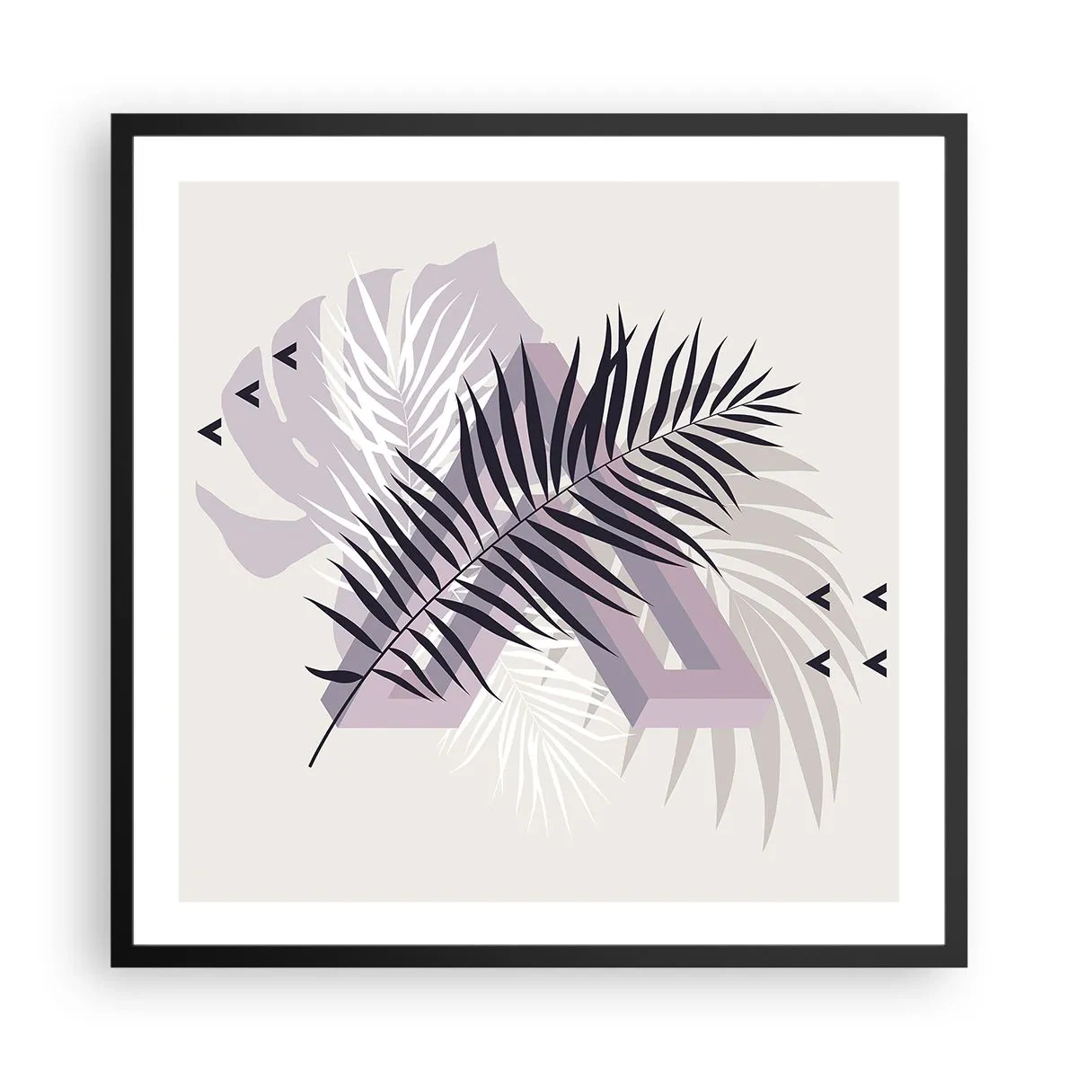 Poster in einem schwarzem Rahmen - Der Schatten des Schattens - 60x60 cm