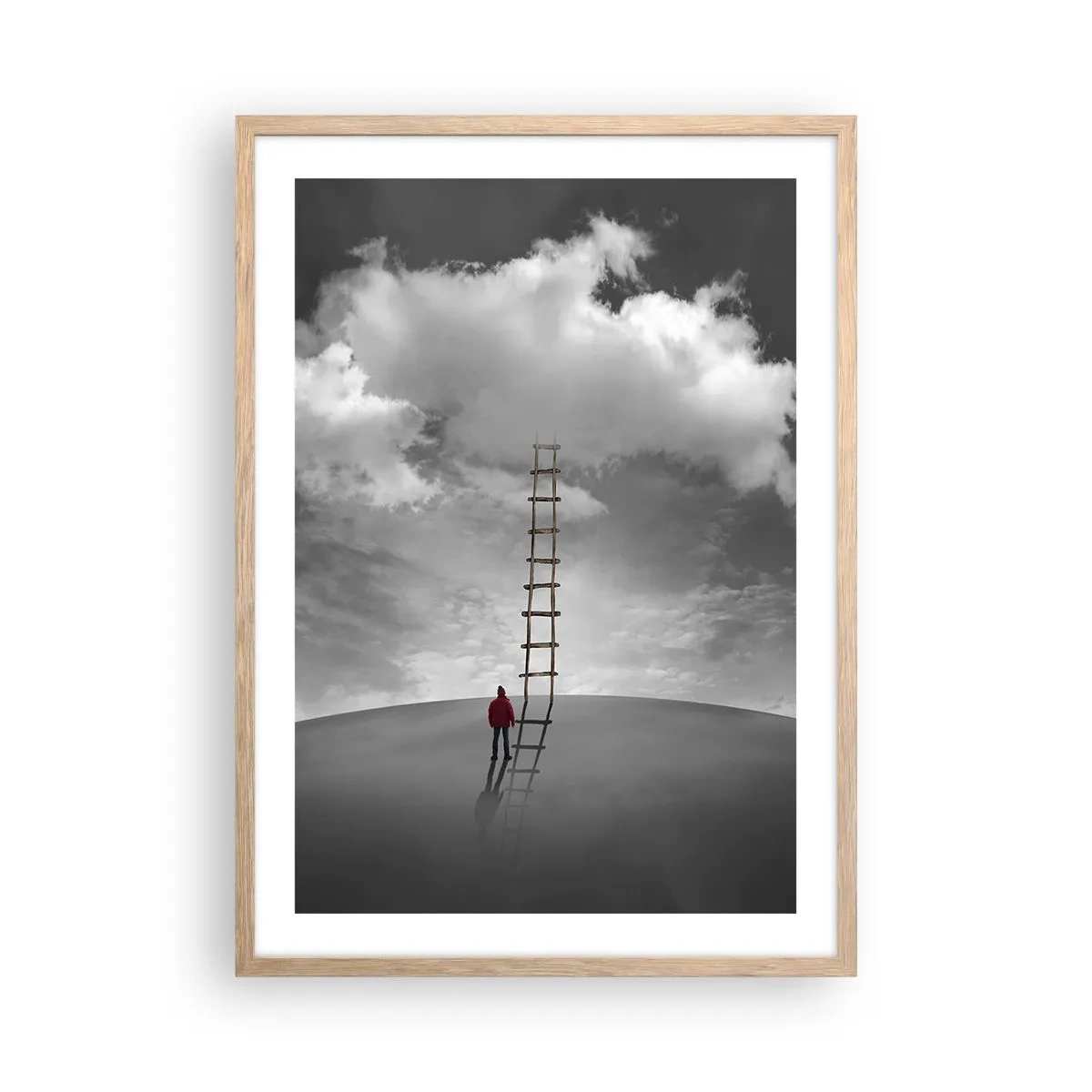 Poster in einem Rahmen aus heller Eiche - Alles ist möglich - 50x70 cm