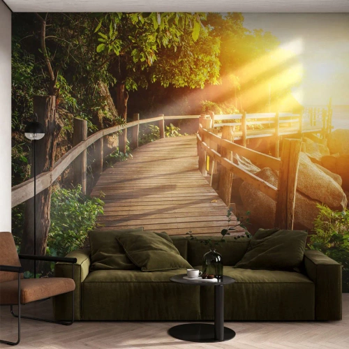 Selbstklebende Fototapete Deluxe Sticker - Noch eine Wendung, ein weiteres Wunder - Landschaft, Strandpromenade, Meer - 400x280 cm