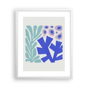 Poster in einem weißen Rahmen - Unterwassergarten - 40x50 cm