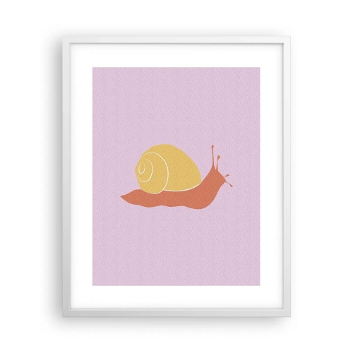 Poster in einem weißen Rahmen - Es gibt keine Eile - 40x50 cm