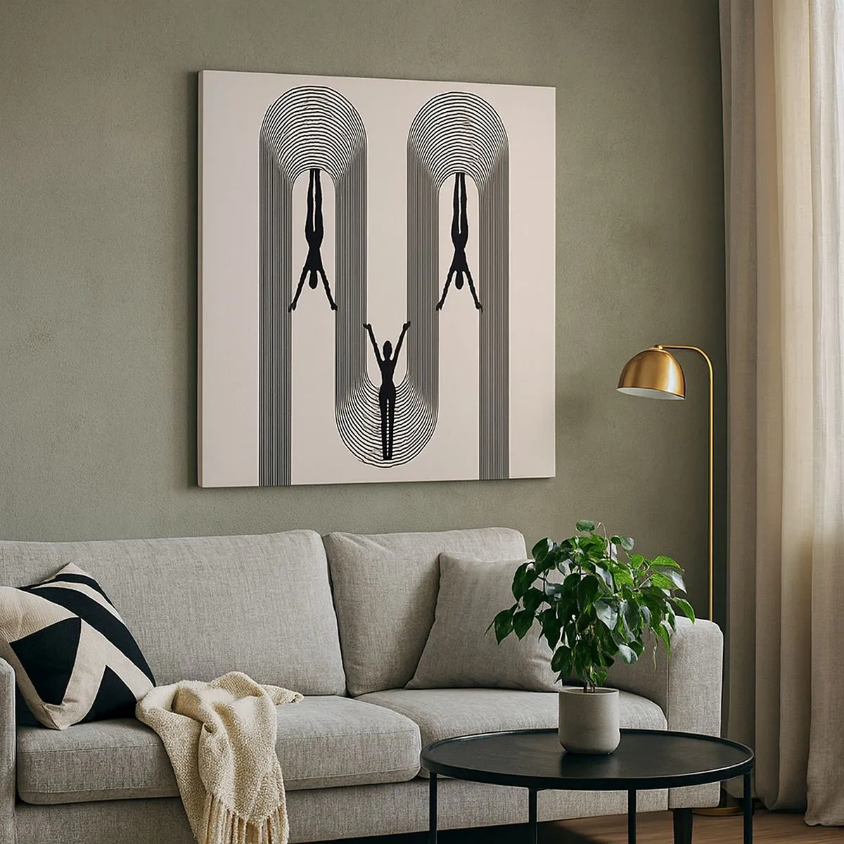 Bild auf Leinwand - Leinwandbild - Verkehrt herum - 30x30 cm