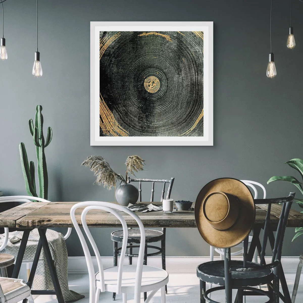 Poster in einem weißen Rahmen - Veränderung und Beständigkeit - 30x30 cm