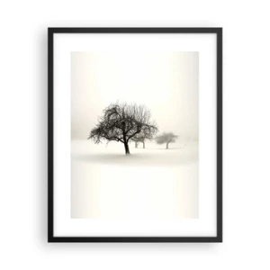 Poster in einem schwarzem Rahmen - Winterschlaf - 40x50 cm