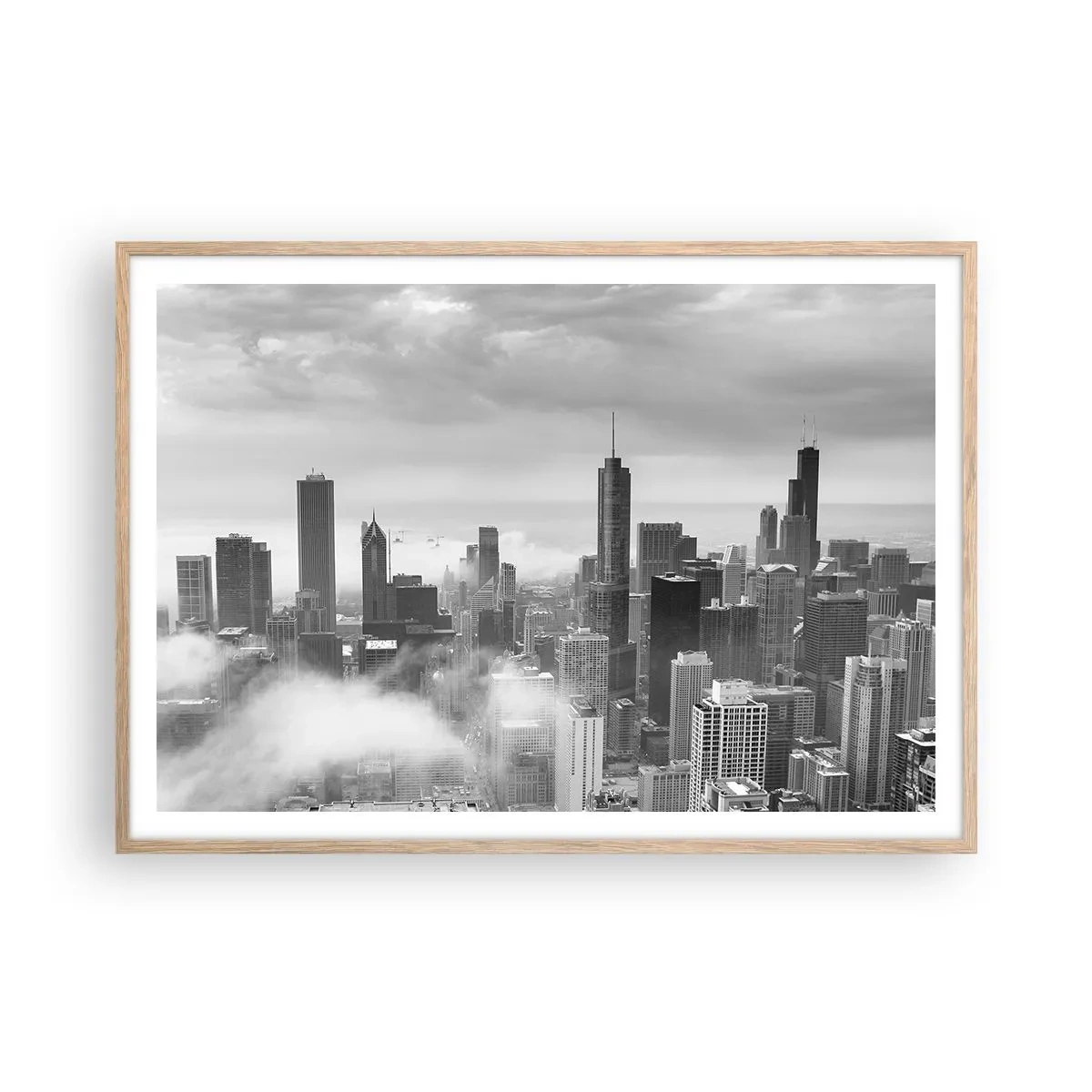 Poster in einem Rahmen aus heller Eiche - Amerikanische Landschaft - 100x70 cm