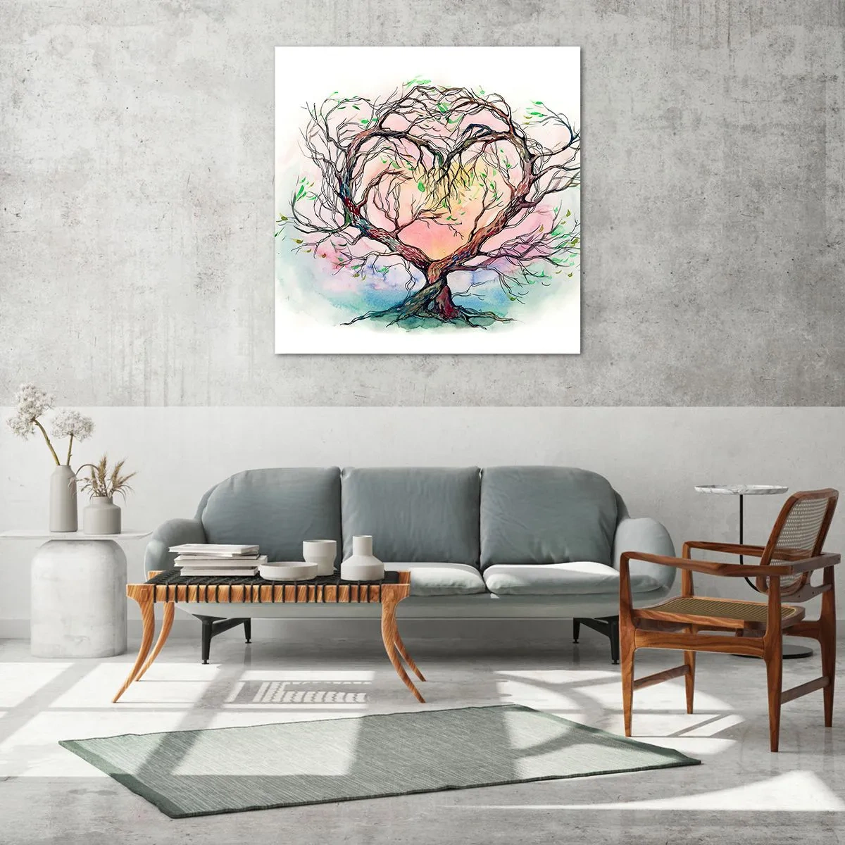 Glasbild - Bild auf glas - Gemeinsam gegen die Stürme - 60x60 cm