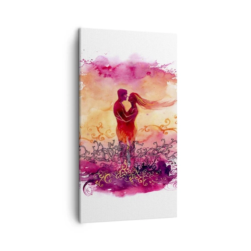 Bild auf Leinwand - Leinwandbild - Ein Herz! ich brauche so wenig... - 45x80 cm