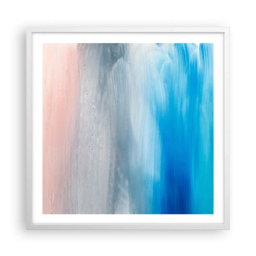 Poster in einem weißen Rahmen - Elemente: Luft - 60x60 cm