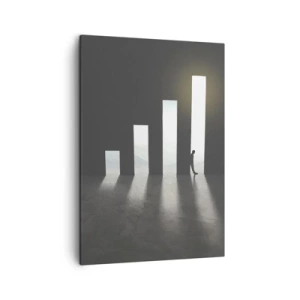 Bild auf Leinwand - Leinwandbild - Symbolisches Wachstum in Form von lichtdurchfluteten Passagen - 50x70cm - Erfolg – 