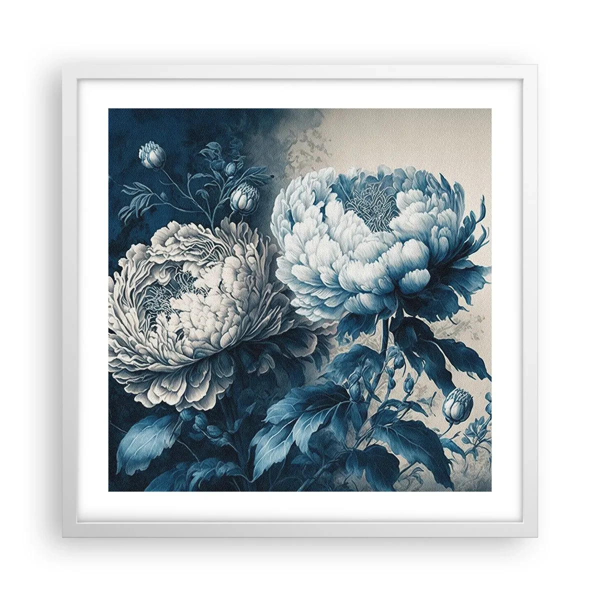 Poster in einem weißen Rahmen - Passendes Paar - 50x50 cm