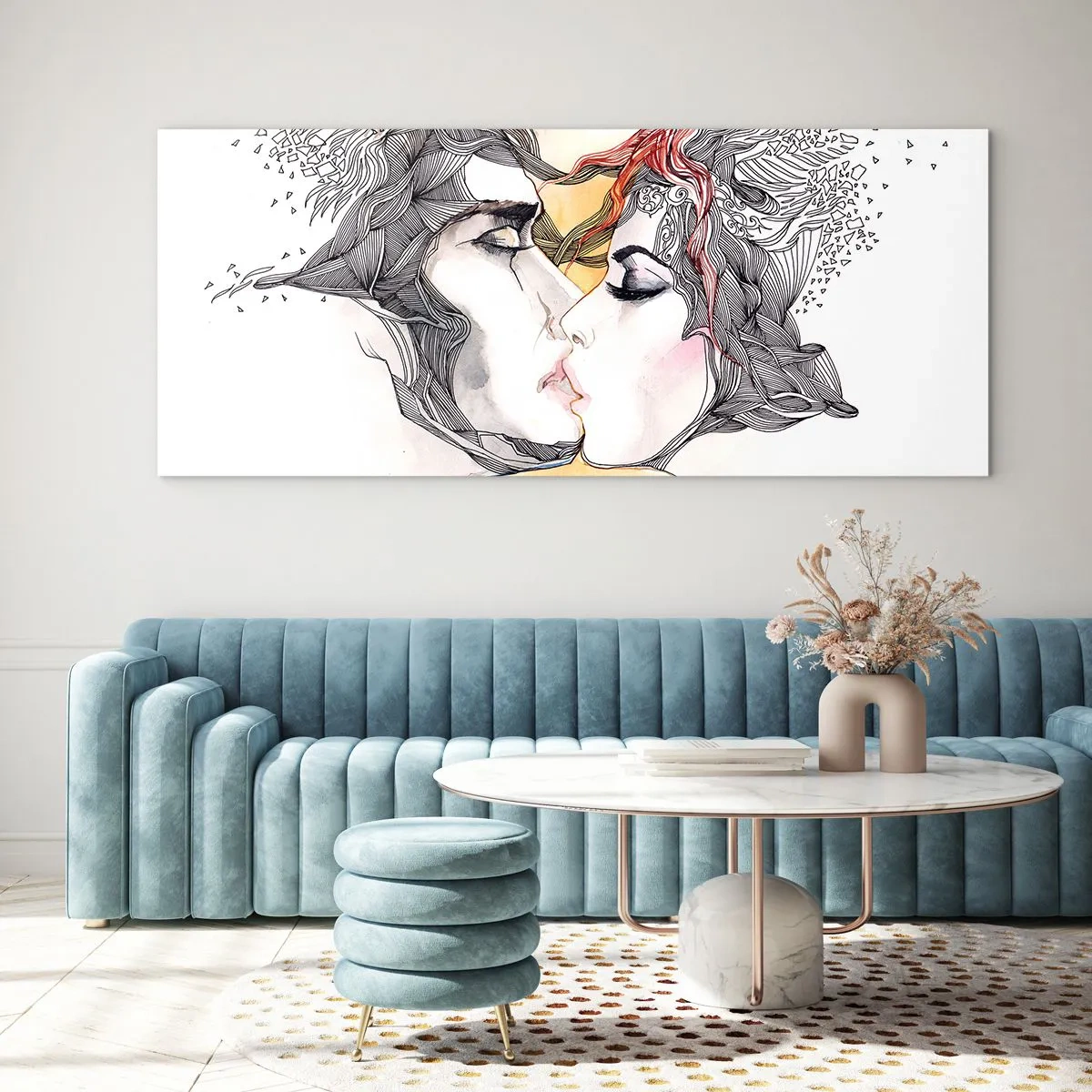 Glasbild - Bild auf glas - Die Welt existiert nicht - 90x30 cm