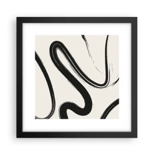 Poster in einem schwarzem Rahmen - Schwarz-Weiß-Laune - 30x30 cm