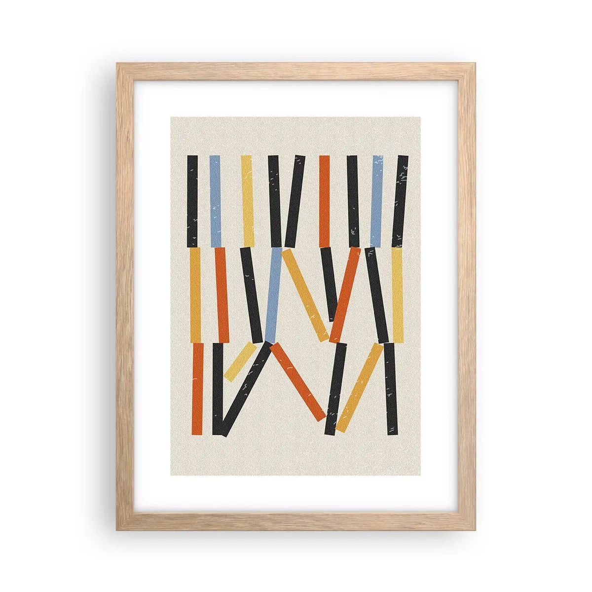 Poster in einem Rahmen aus heller Eiche - Komposition auf der Ebene - 30x40 cm