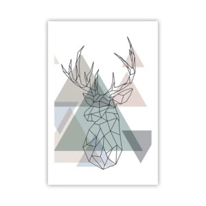 Poster - In einem geometrischen Wald - 61x91 cm