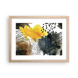 Poster in einem Rahmen aus heller Eiche - Ein Treffen der Elemente der Natur - 40x30 cm