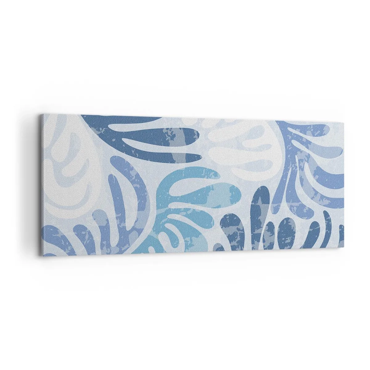 Bild auf Leinwand - Leinwandbild - Blaue Farne - 100x40 cm