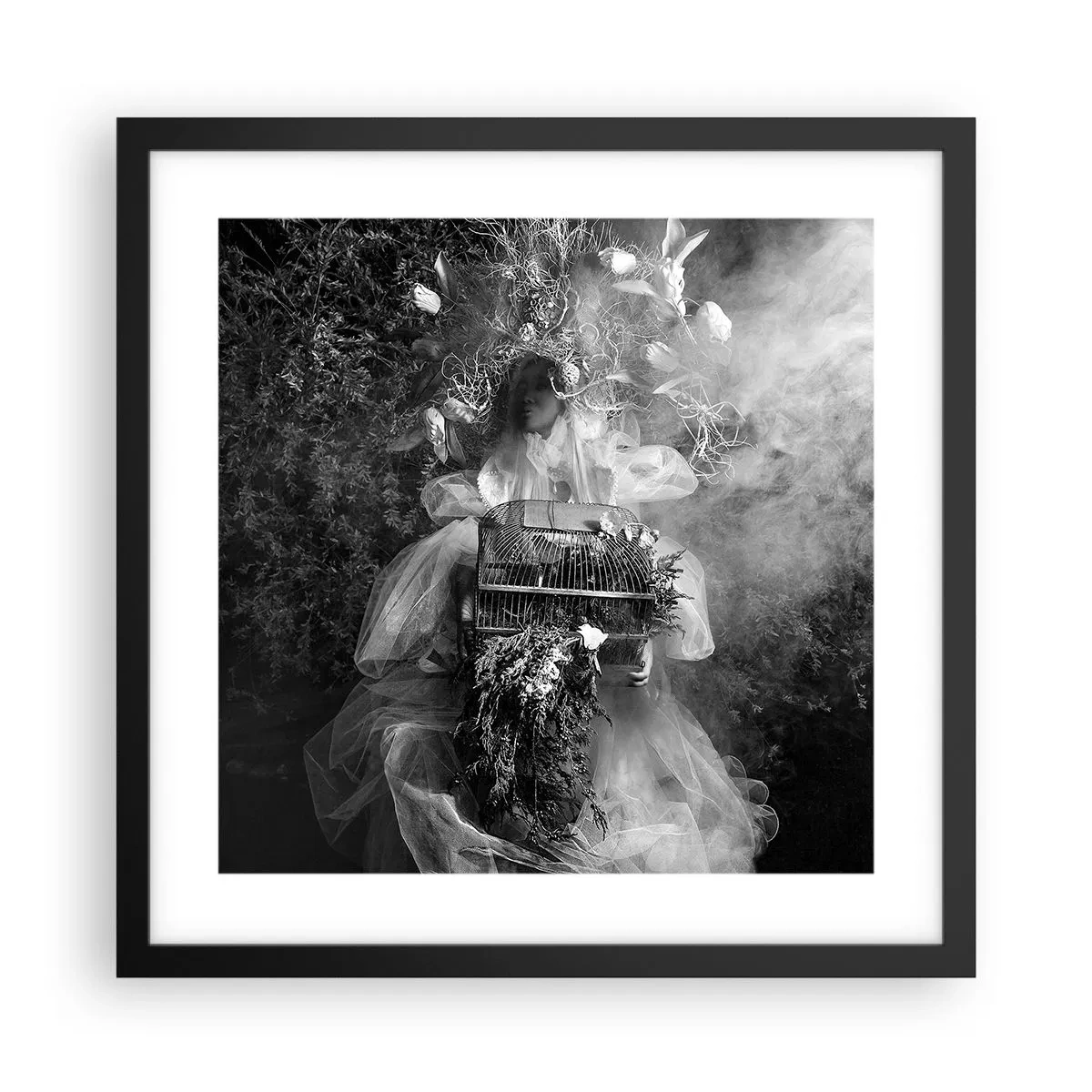 Poster in einem schwarzem Rahmen - Mutter selbst - Natur - 40x40 cm
