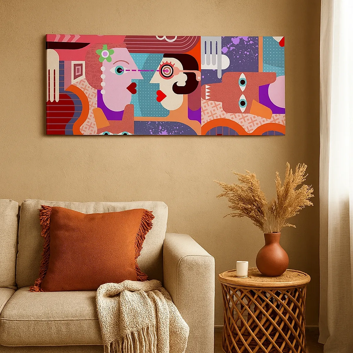 Bild auf Leinwand - Leinwandbild - Augenhöhe - 30x30 cm