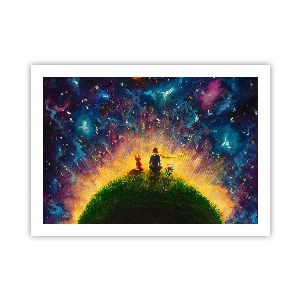 Poster - Liebe und Freundschaft - die ganze Welt - 70x50 cm
