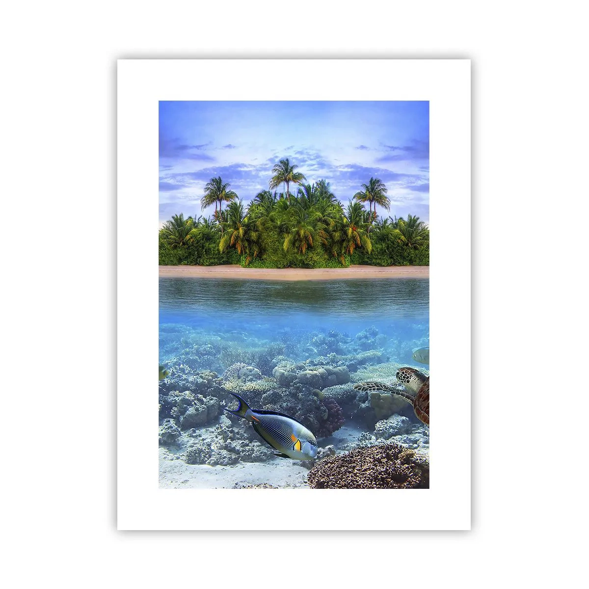 Poster - Heavenly Island lädt dich ein - 30x40 cm