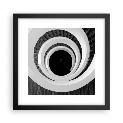 Poster in einem schwarzem Rahmen - Zum Kern der Sache - 30x30 cm