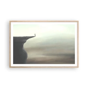 Poster in einem Rahmen aus heller Eiche - Nach oben, natürlich! - 91x61 cm