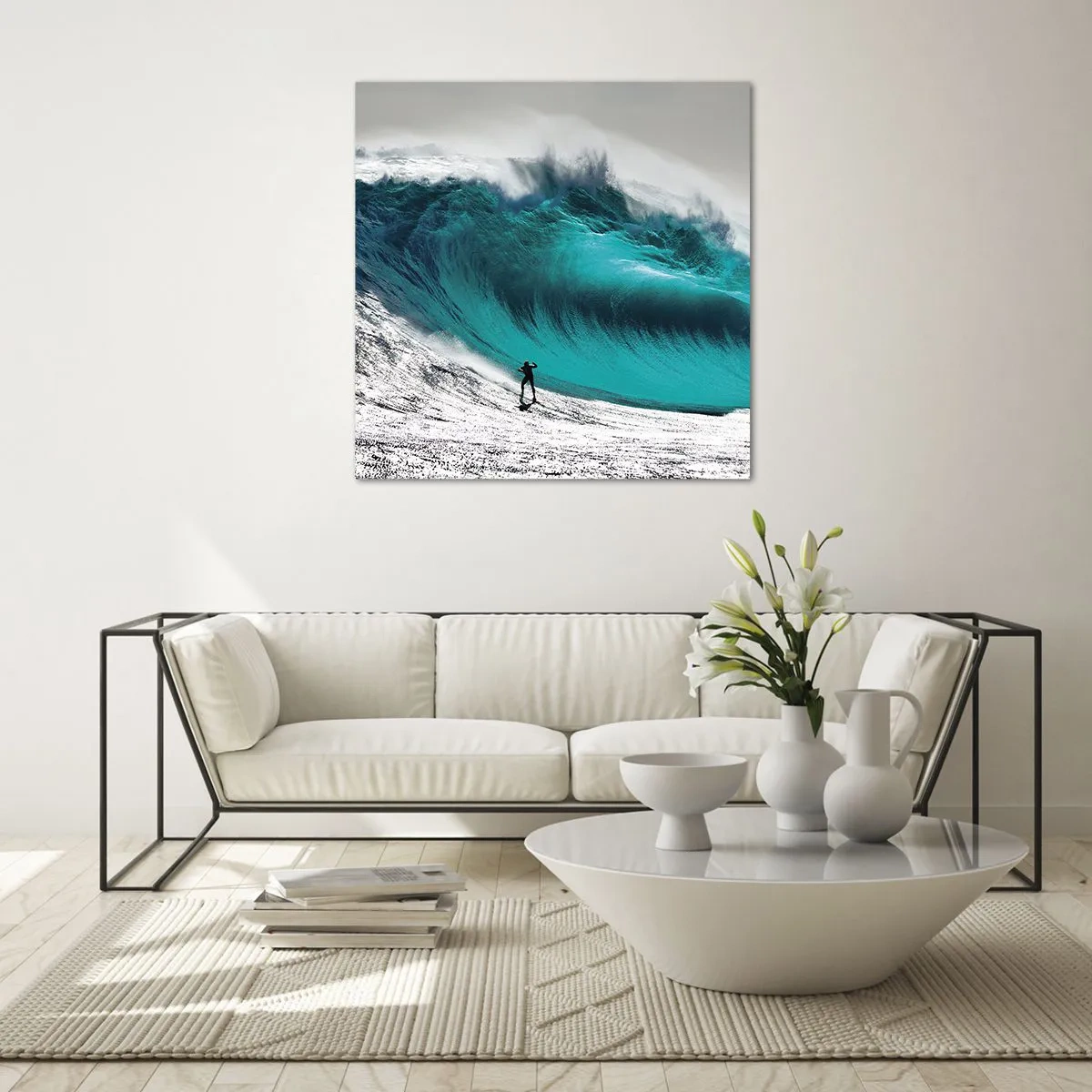 Glasbild - Bild auf glas - Herausforderung angenommen - 70x70 cm