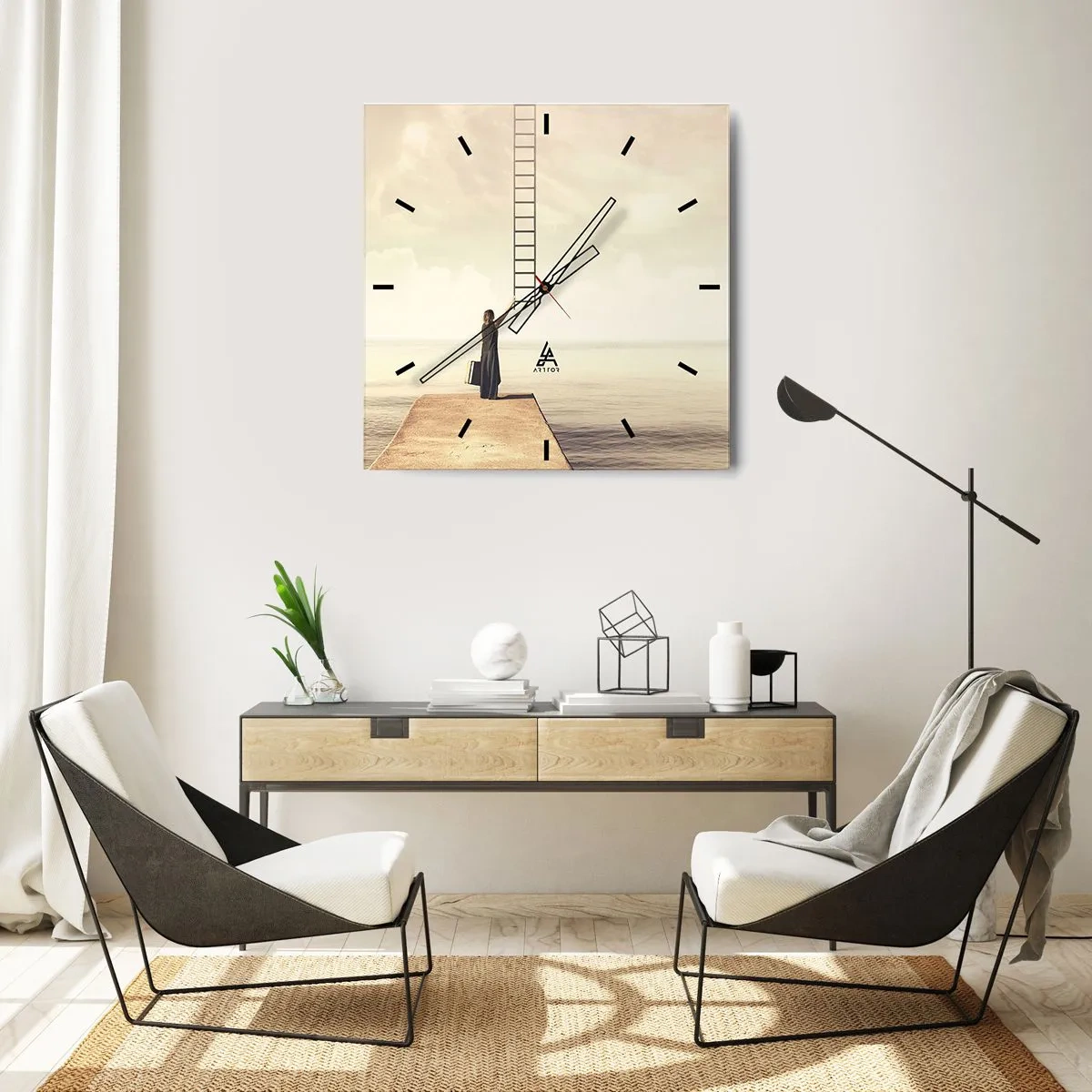 Wanduhr - Glasuhr - Eine magische Reise - 30x30 cm